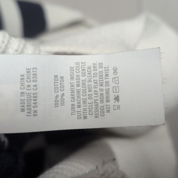 Aerie 1/4 Zip Beyond Sweater, Oversized Fit Blue Stripe Cotton Ribbed Sweater XS - Picture 7 of 7